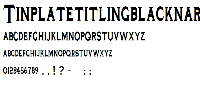TinplateTitlingBlackNarrow font