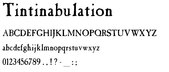 Tintinabulation font