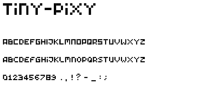 Tiny Pixy font