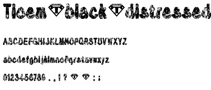 Tioem-Black-Distressed font