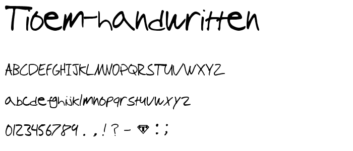 Tioem-Handwritten font