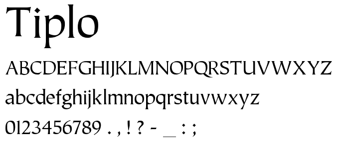 Tiplo font