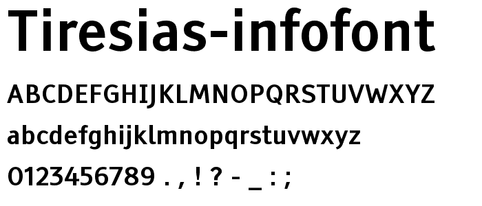 Tiresias Infofont font