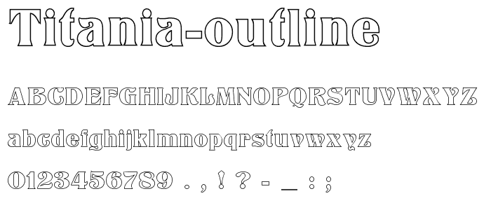 Titania Outline font