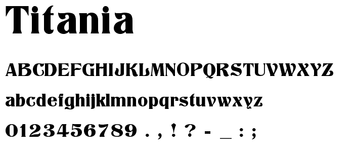 Titania font