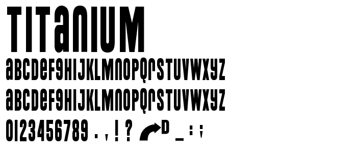 Titanium font