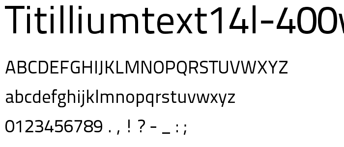 TitilliumText14L 400wt font