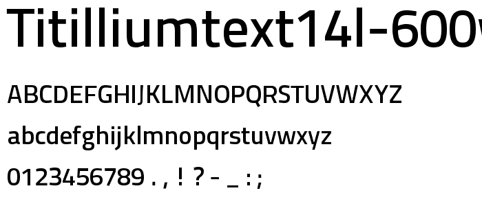 TitilliumText14L 600wt font