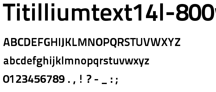 TitilliumText14L 800wt font