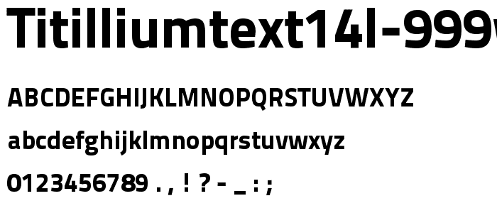 TitilliumText14L 999wt font