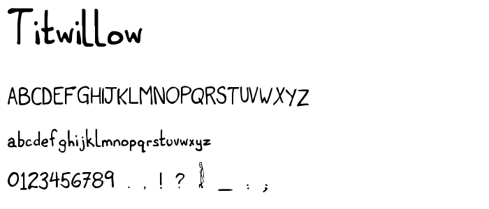 Titwillow font