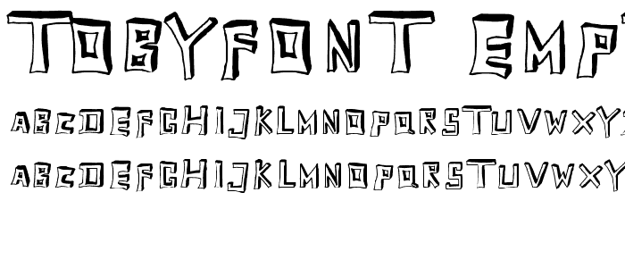 TobyFont Empty font