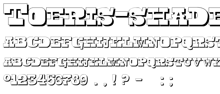 Toeris Shade font