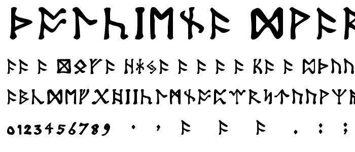 Tolkien Dwarf Runes font