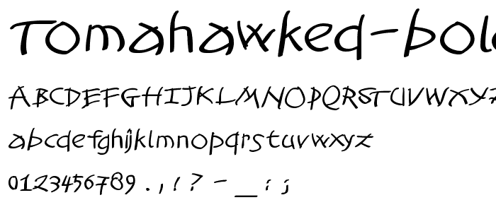 Tomahawked-Bold font