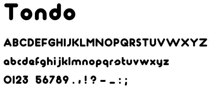 Tondo font