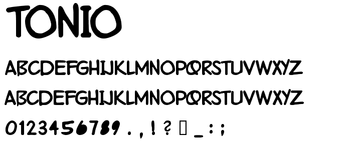 Tonio font