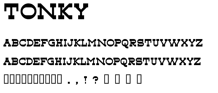 Tonky font
