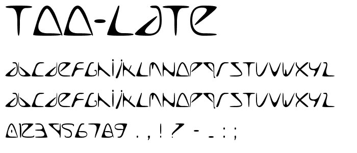 Too Late font