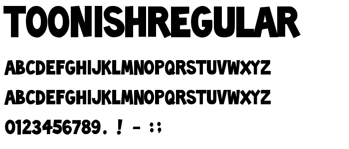 ToonishRegular font