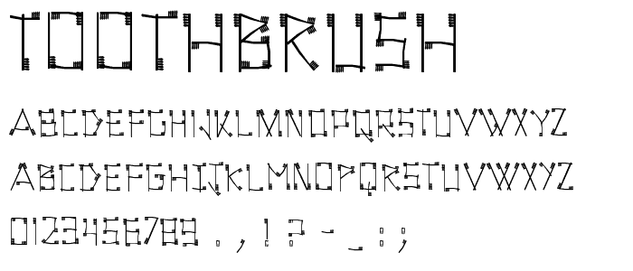 ToothBrush font