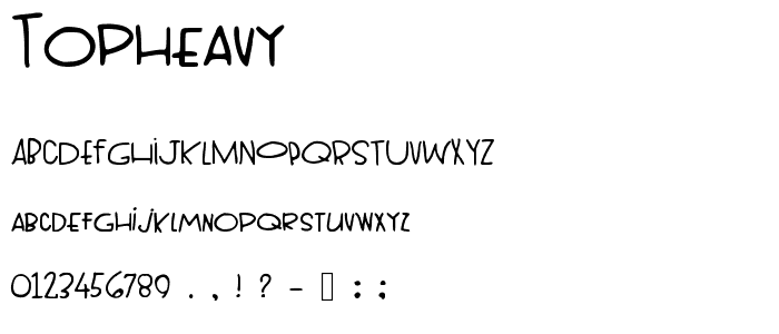 TopHeavy font
