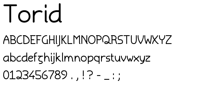 Torid font