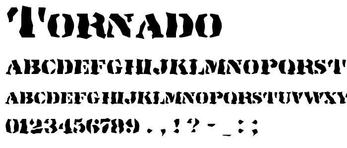 Tornado font