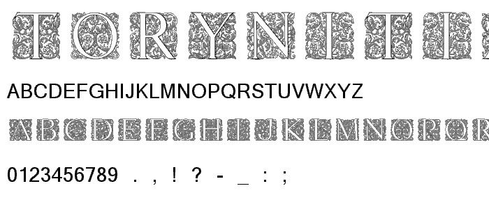 Torynitialen font