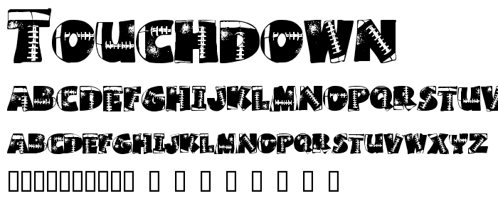 Touchdown font