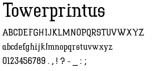 TowerPrintUS font