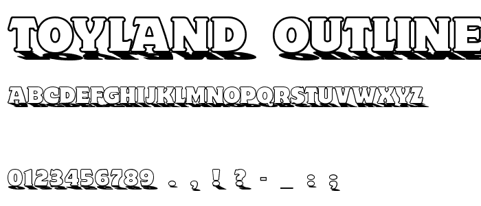 Toyland-OutlineA font