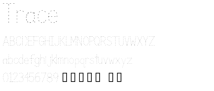 Trace font