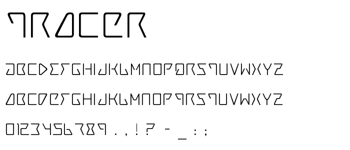 Tracer font