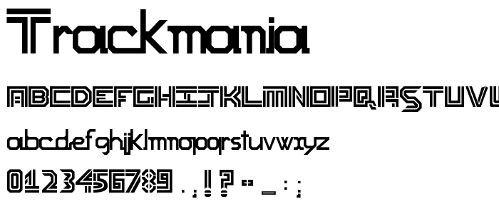 Trackmania font
