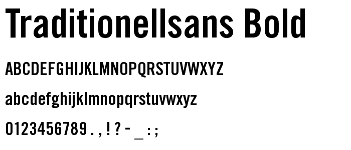 TraditionellSans-Bold font