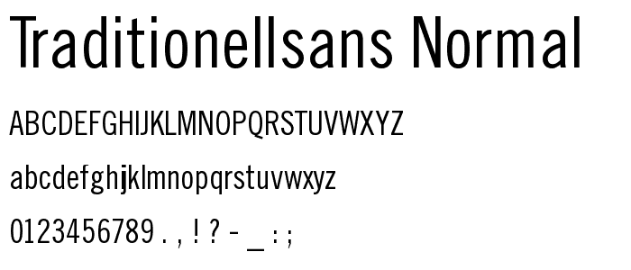TraditionellSans-Normal font
