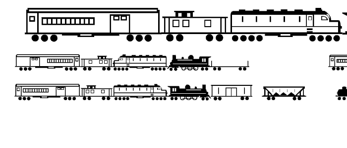 Trains font