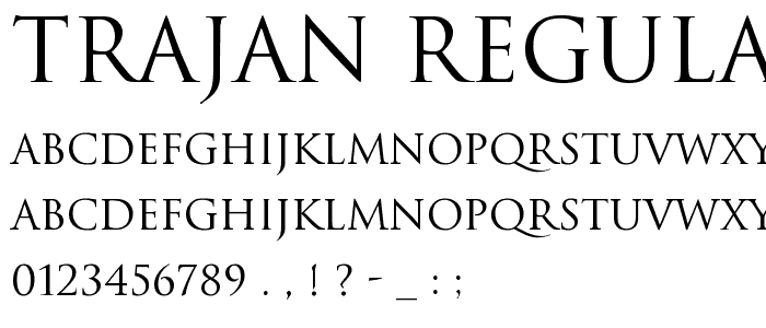 Trajan-Regular font
