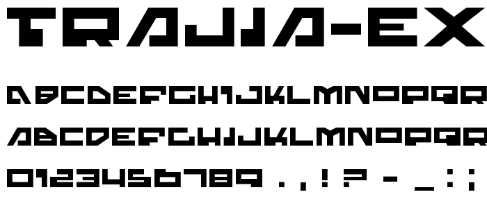 Trajia Expanded font