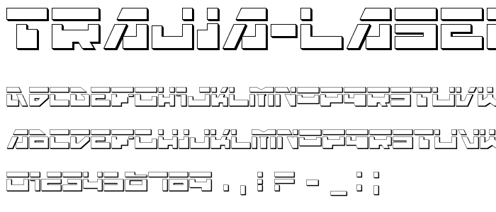Trajia Laser 3D font