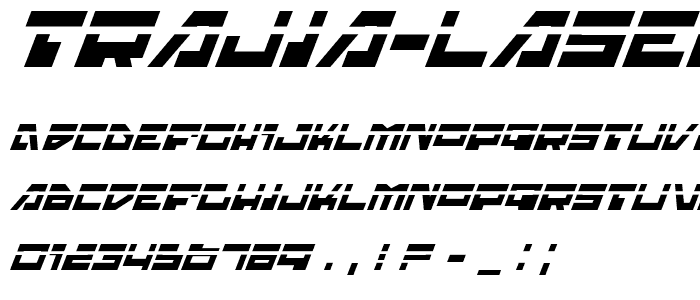 Trajia Laser Italic font