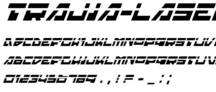 Trajia Laser Italic police