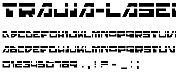 Trajia Laser font