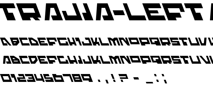 Trajia Leftalic font
