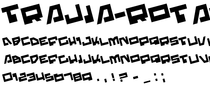 Trajia Rotate font