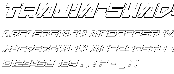 Trajia Shadow Italic font