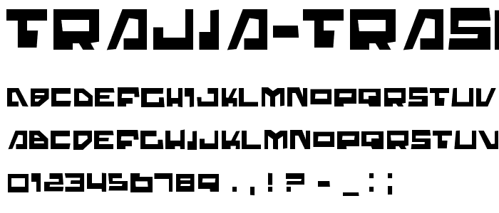 Trajia Trash font