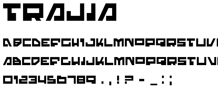Trajia font