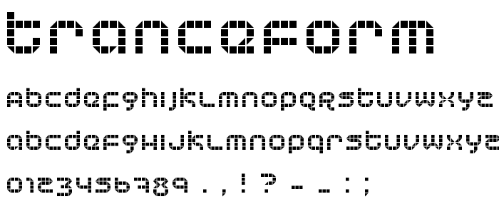 Tranceform font